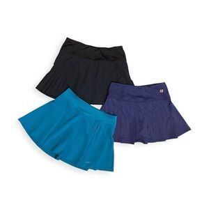 MPG Women's Mini Skirt Trio - Black, Blue, Purple